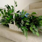 Fake Plant in Basket Artificial LOOKS REAL Iris + Frond Accents $180 Value EUC Fake Plant in Basket Artificial LOOKS REAL Iris + Frond Accents $180 Value EUC