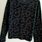 Ladies Top Size M Black Flocked L/S Crew Neck Top ORVIS $60 Value NEW Ladies Top Size M Black Flocked L/S Crew Neck Top ORVIS $60 Value NEW