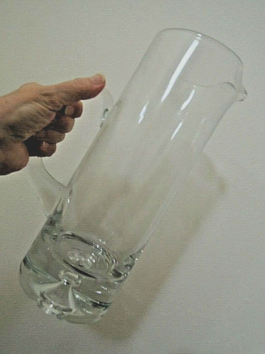 Martini Pitcher Leaded Glass Base 11 " Tall Clear Glass Cocktail Drink Barware