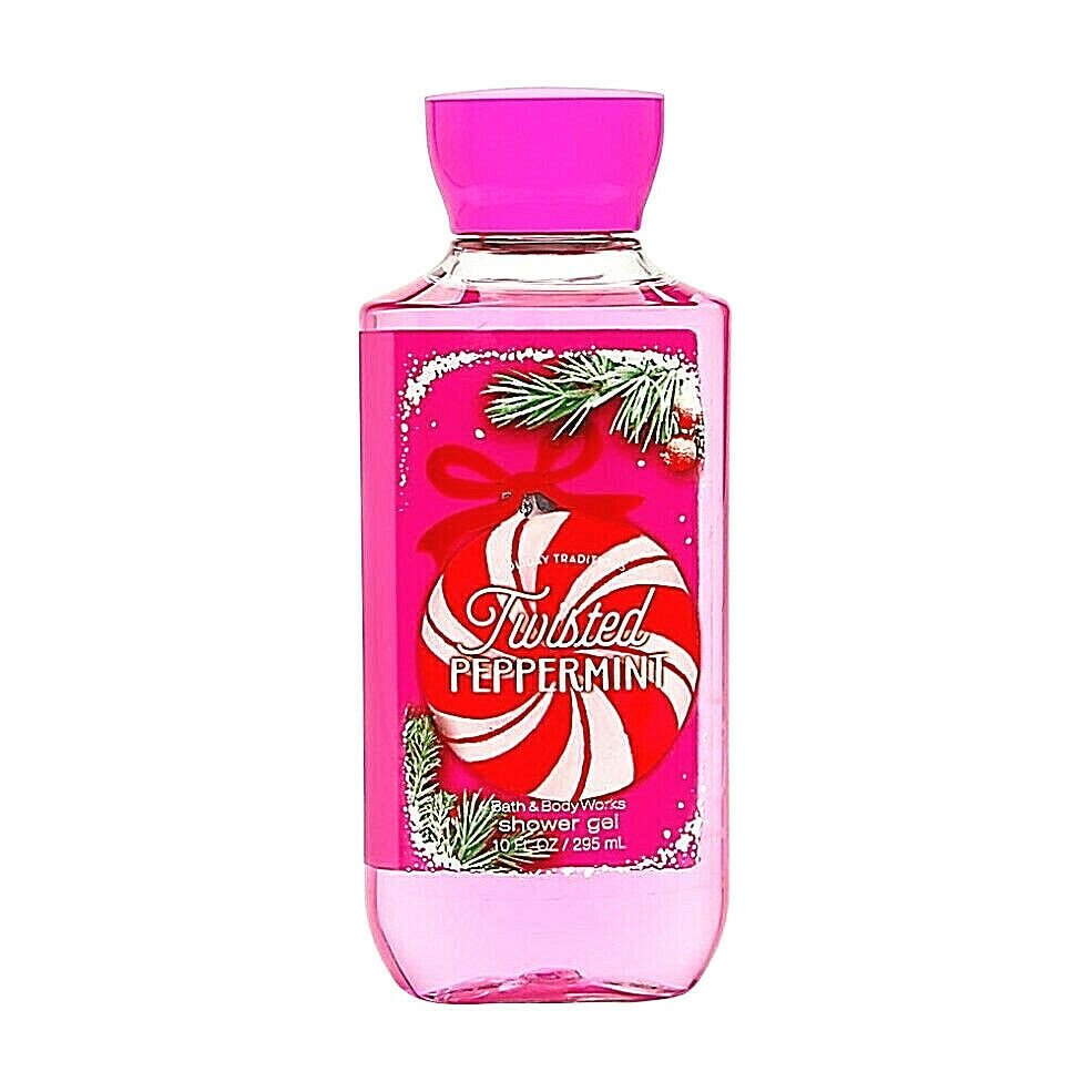 Bath and Body Works Twisted Peppermint Shower Gel Shea/Vitamin E 10 Oz Vtg Pkg