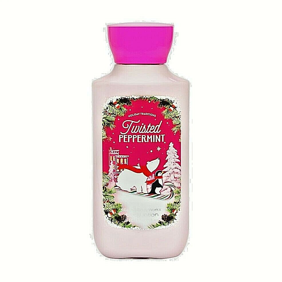 Bath and Body Works Twisted Peppermint Shea and Vitamin E Lotion 8 Fl Oz Vtg Pkg