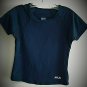 Ladies Athletic Top Size S FILA Performa Navy Blue All Sports Shirt $36 Value