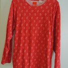 Ladies Top Size L Liz & Co Country Calico L/S Paisley + Dot Print on Red NWT Ladies Top Size L Liz & Co Country Calico L/S Paisley + Dot Print on Red NWT
