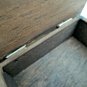 Business Card Holder Box + Matching Paperweight Wood Desk Set Native Folk Scenes