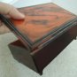 Jewelry Box Sturdy Plastic Marbled Lid Hinged Compartment + 2 Mirrors Vtg 60s