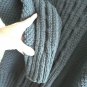 Ski Sweater Size L Gray Knit Cable Front Wool Blend Fishermens Sweater Unisex