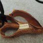 Pendant Shell on Black Rope Genuine Shell Warm Sienna Lacquered Necklace Vtg 80s