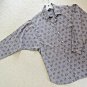 Ladies Shirt Size M Dolman Long Sleeve Black Print on Gray $36 Value NWOT