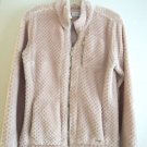 Ladies Top Size M Calvin Klein Fuzzy Waffle Pattern Zip Front Jacket $72 Value