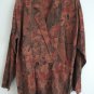 Ladies Jacket Size L Botanical Leaf Print Blazer in Fall Colors $350 Value EUC