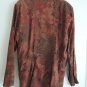 Ladies Jacket Size L Botanical Leaf Print Blazer in Fall Colors $350 Value EUC