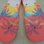 Flip Flops Size 10 L Sunset Palm Tree Theme Unisex Beach Thongs NEW