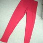 Ladies Leggings Size M Red Ribbed Footless Leggins Exercise Active Wear NWOT