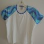 Ladies Top Size S by LEJ - Athletic All Sports White w/Contrasting Pattern NWOT