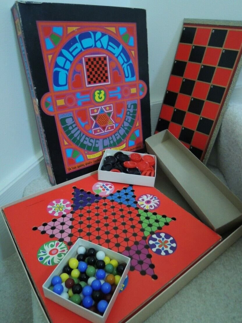 Checkers + Chinese Checkers + Chess + 5 Other Games Whitman Board Game ...