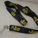 Lanyard ID Badge Holder Lariat Keychain - 5 Hour Energy Logo Black + Yellow NEW