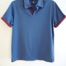 Mens Polo Shirt Size S Kenneth Cole Blue Twill All Sport Shirt $55 Value EUC