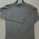 Ladies Sweater Size S Gray Heather Cable Knit Mock T Neck $65 Value NWT