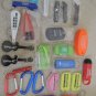 Key Chain Lot 28 Keychains Bottle Opener Ad Premium Flashlight Eyeglass Cleaner