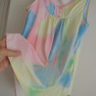 Ladies Top Size S Pastel Tie Dye S/L Subtle Pleat Front/Back Pearl Button Accent Ladies Top Size S Pastel Tie Dye S/L Subtle Pleat Front/Back Pearl Button Accent