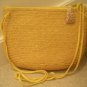 Ladies Shoulder Bag Yellow Straw Hand Bag ZipTop Woven Strap BOHO Purse EUCÂ