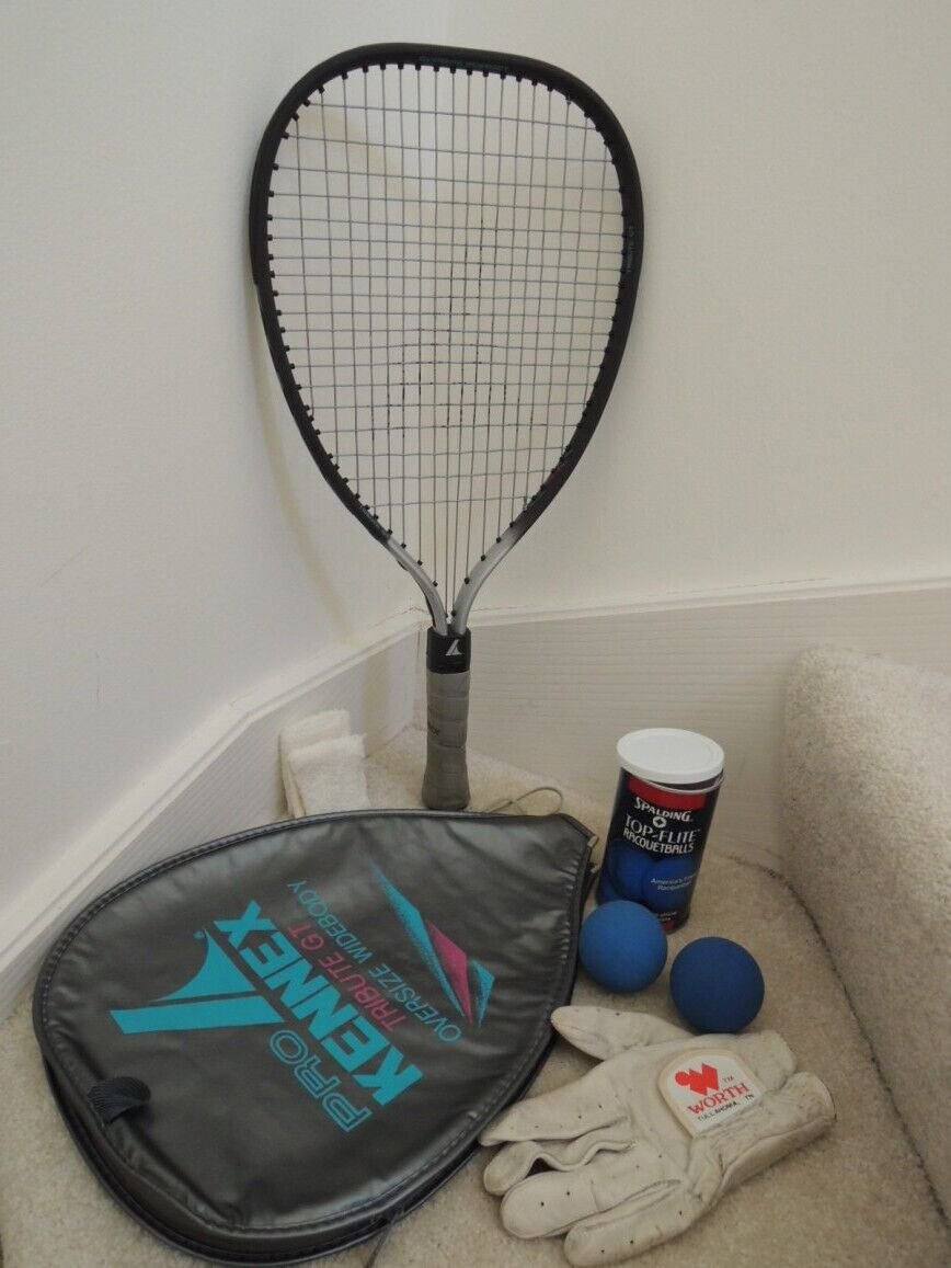 Racket Ball Racket +Cover +Balls +Glove +Bag Pro Kennex Tribute GT Racquet Set