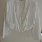 Ladies Jacket Size M Cropped Tuxedo Style Short Dinner Jacket - Francine Browner