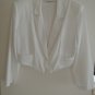 Ladies Jacket Size M Cropped Tuxedo Style Short Dinner Jacket - Francine Browner