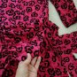 Ladies Dress Size 10 Attached Sash Form Fitting Hot Pink + Black Dress $90 Value