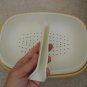 Serving Dish Tupperware 4 Pc Vegetable Platter - Straining Server + Lid -Vtg 70s