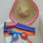 Mexican Hat / Serape / Maracas / Ethnic Halloween Costume NEW