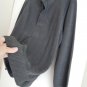 Mens Top Size M ALEX CANNON Cotton Knit Pullover 3 Button Frnt L/S Dark Gray EUC