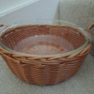 Anchor Hocking Fire King Oven Proof Serving Bowl Basket Combo - 1 1/2 Qt Server Anchor Hocking Fire King Oven Proof Serving Bowl Basket Combo - 1 1/2 Qt Server