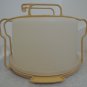Cake Taker Holder Vtg 70s Tupperware Clear Lid Gold Base 11" Container Carrier