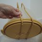 Cake Taker Holder Vtg 70s Tupperware Clear Lid Gold Base 11" Container Carrier