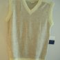 Ladies Vest Size S LIZ CLAIBORNE Lightweight Ecru + Beige S/L Knit Top $60 Value