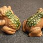 Frog Salt and Pepper Shakers - Ceramic Vtg 70s Florida Souvenir NEW