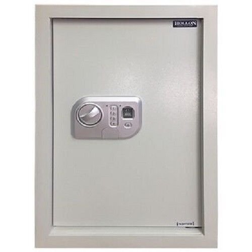 HOLLON WS-BIO-1 WALL SAFE | BIOMETRIC FINGERPRINT LOCK | KEY OVERRIDE | WARRANTY