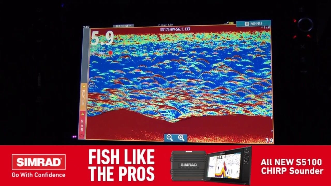 SIMRAD S5100 Sonar CHIRP Fishing Sonar Depth Finder Fish Finder