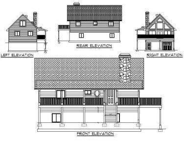 Cabin | Loft | Garage | 2 BD | 1-3/4 BA | 26 x 46 Main FL | Custom Cabin 1 | DIY