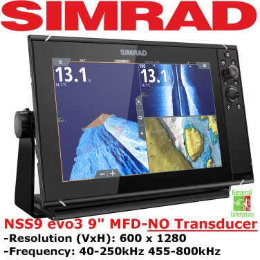 SIMRAD NSS9 evo3 | Chart Plotter | Fish Finder | GPS Navigation | Navionics