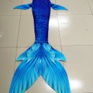 Silicone Mermaid Tails Inspired Mermaid Tails for Swimming for Kids with Monofin by Fabric Blue
