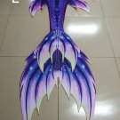 KIDS Purple Swimmable Mermaid Tails with Monofin Girls Mermaid Costumes Unique Birthday Gift