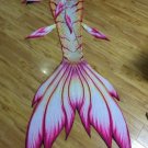Pink Kids Mermaid Tails for Swimming for Girls Fabric with Monofin Unique Christmas Gift