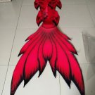 Hot Red Swimmable Mermaid Tails for Kids Teens Mermaid Party Performance Dress Costume