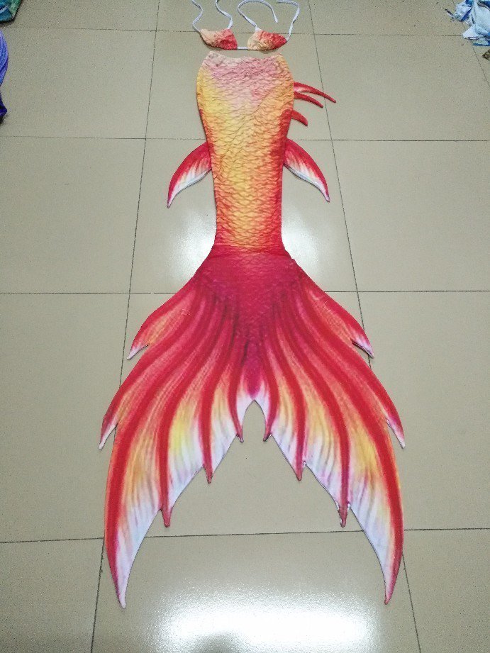 New Red Swimmable Mermaid Tail With Monofin For Adult Unique T For Her