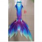 Kids Swimmable Mermaid Tail with Monofin Blue Cute Gift for Girls