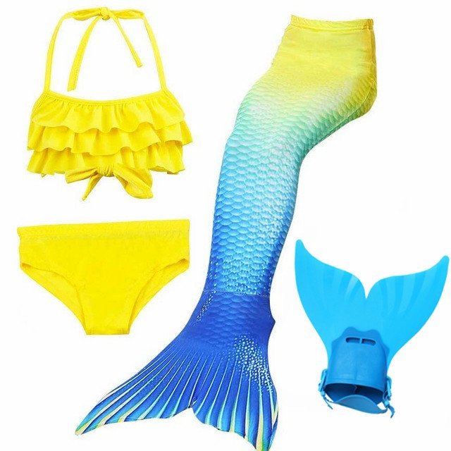 Swimmable Mermaid sets,Cheap Mermaid Tail for Swimming for Kids Girls