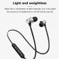 Wireless Magnetic Bluetooth Stereo Earphone Sport Headset for iPhone Samsung Xiaomi Huawei-Black