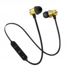 Wireless Magnetic Bluetooth Stereo Earphone Sport Headset for iPhone Samsung Xiaomi Huawei-Gold